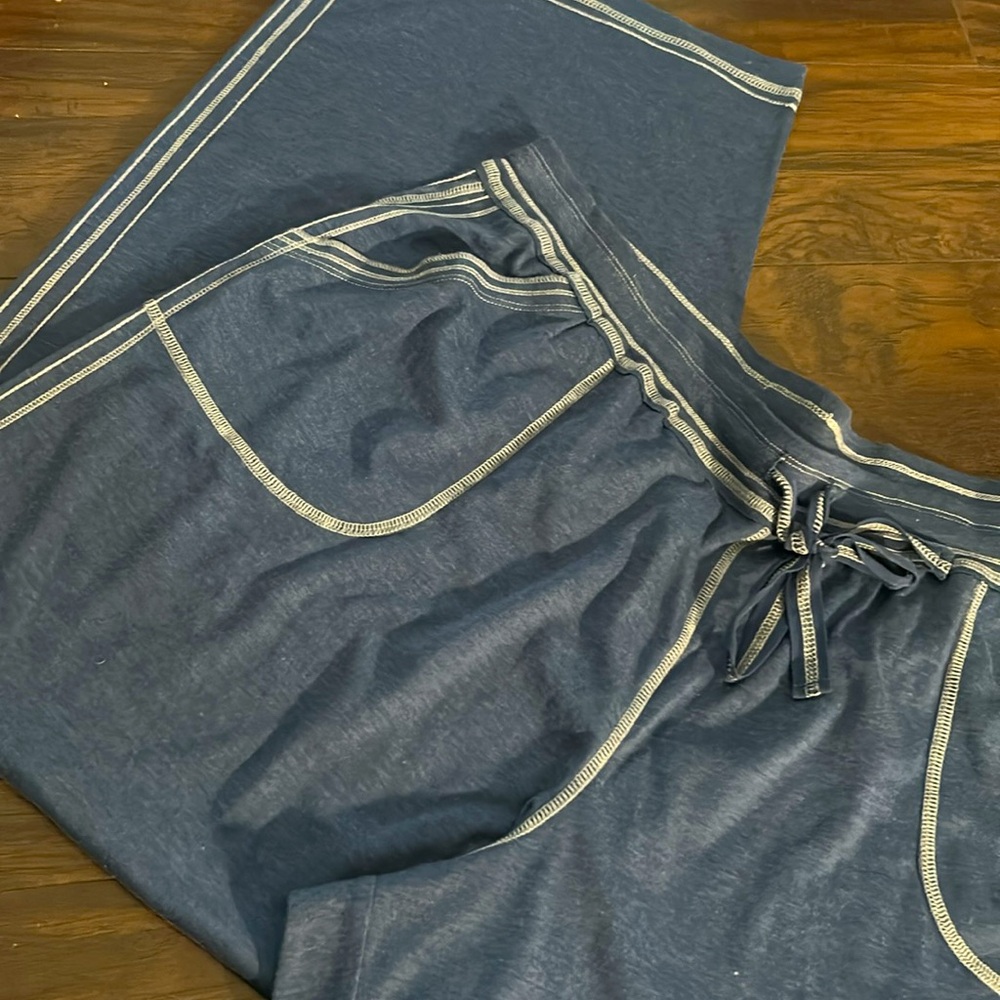 NWT Womens Gloria Vanderbilt Heather Blue Lounge Pants